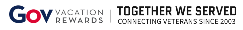 government vacation rewards in association with together we served logo