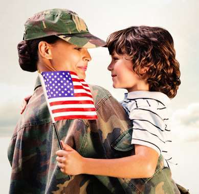 Soldier with Parents